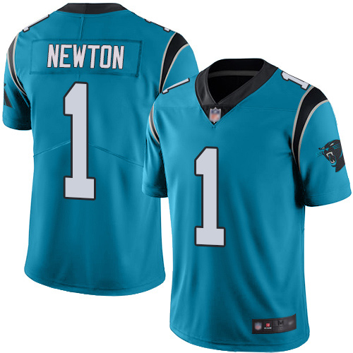 Carolina Panthers Limited Blue Youth Cam Newton Jersey NFL Football #1 Rush Vapor Untouchable->youth nfl jersey->Youth Jersey